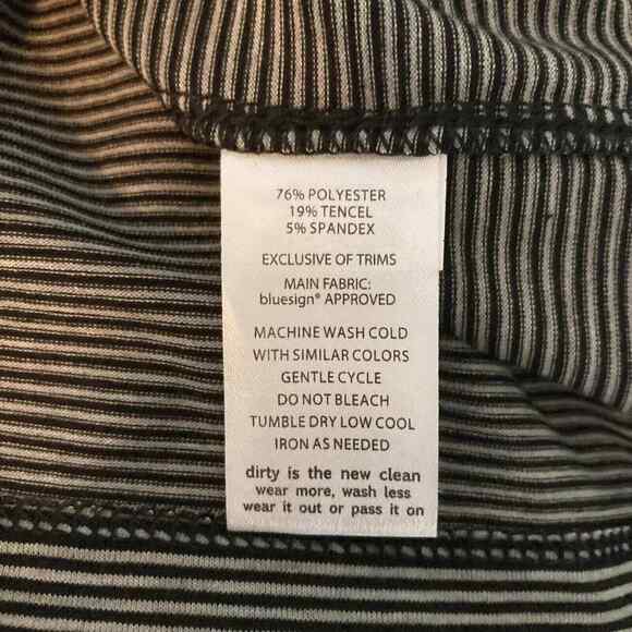 NWT Toad & Co Dress Womens Sz M Black Gray Striped Stretch Knit Tank‎ - Picture 8 of 13